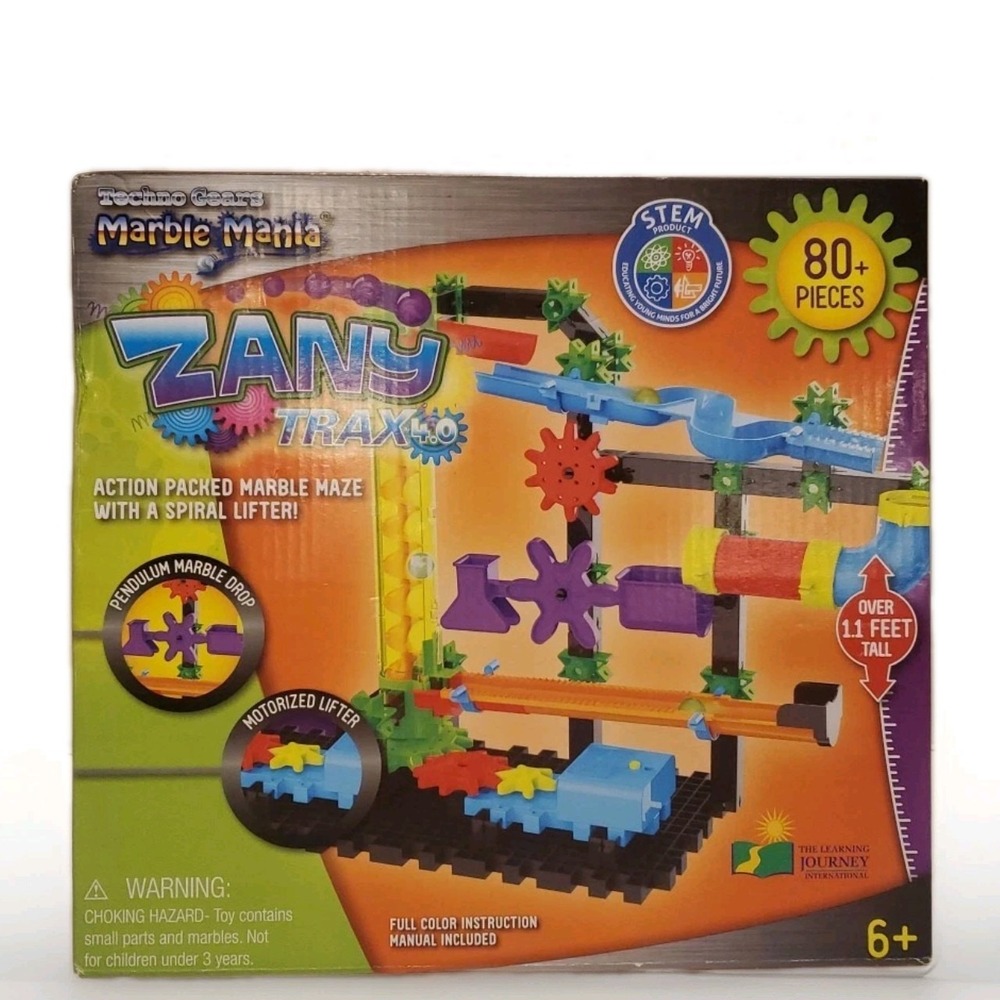 Techno Gears Marble Mania STEM‎ Construction Set Zany Trax 4.0 NEW Unopened